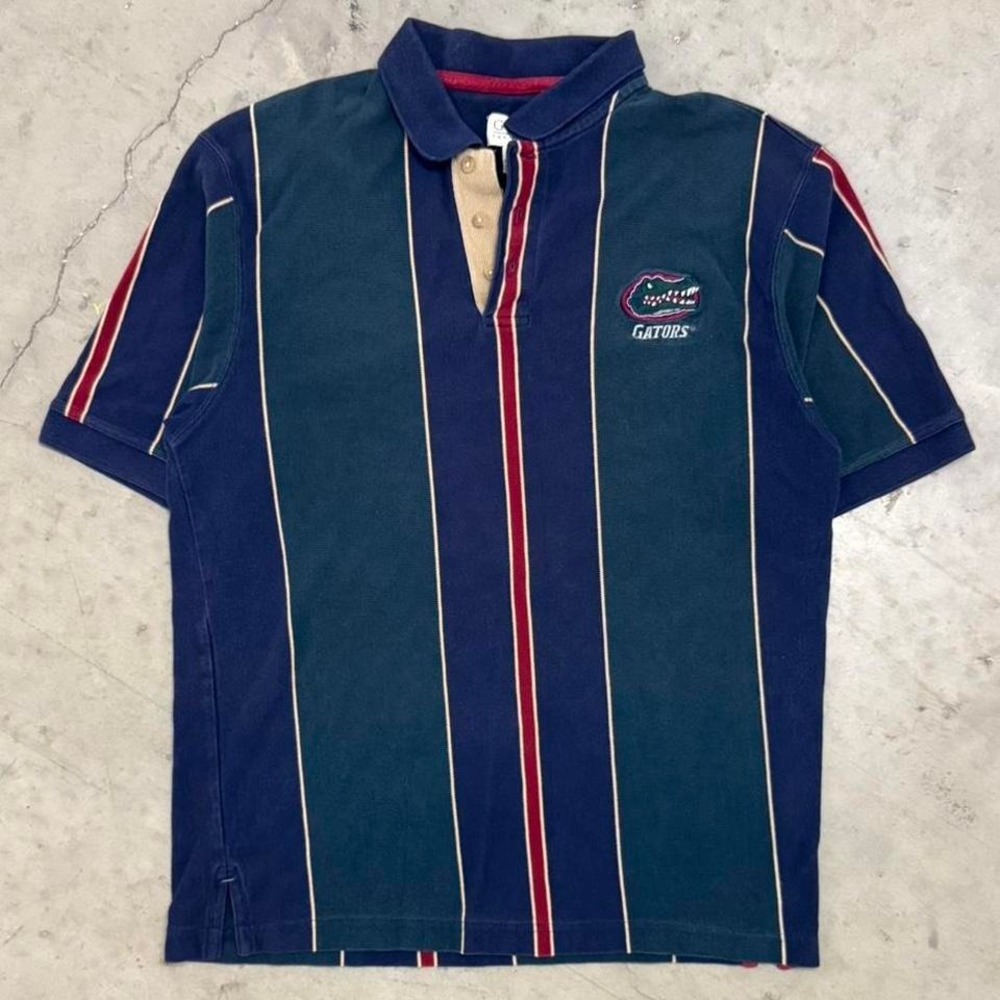 Florida Gators Vintage 90s Striped Golf Polo